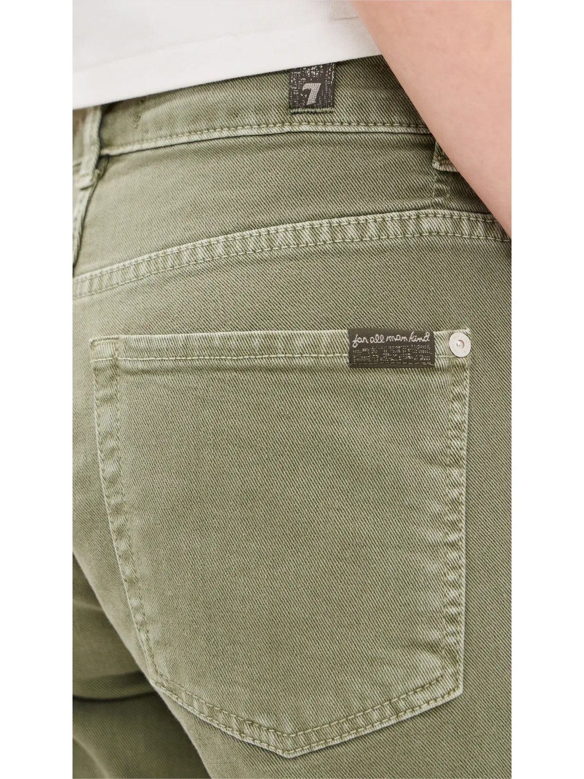 7 For All Mankind Calie Straight Ankle Jeans Army - 画像6