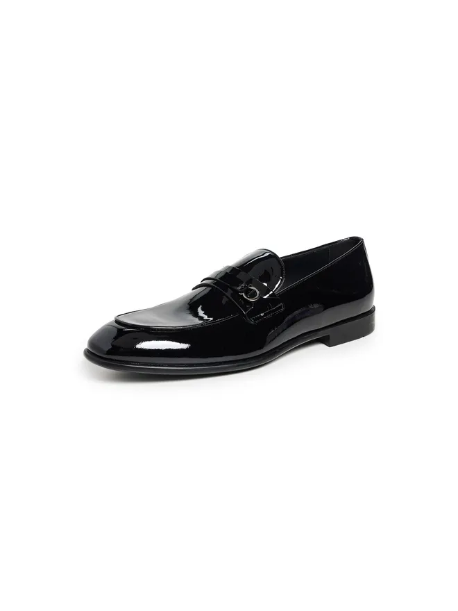 FERRAGAMO FERRAGAMO デシオ パテントレザー フォーマル タキシード ローファー Neroの商品画像