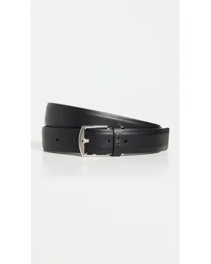 FERRAGAMO Square Buckle リバーシブル レザーベルト ネロ/ T.モロ 105 - サムネイル2