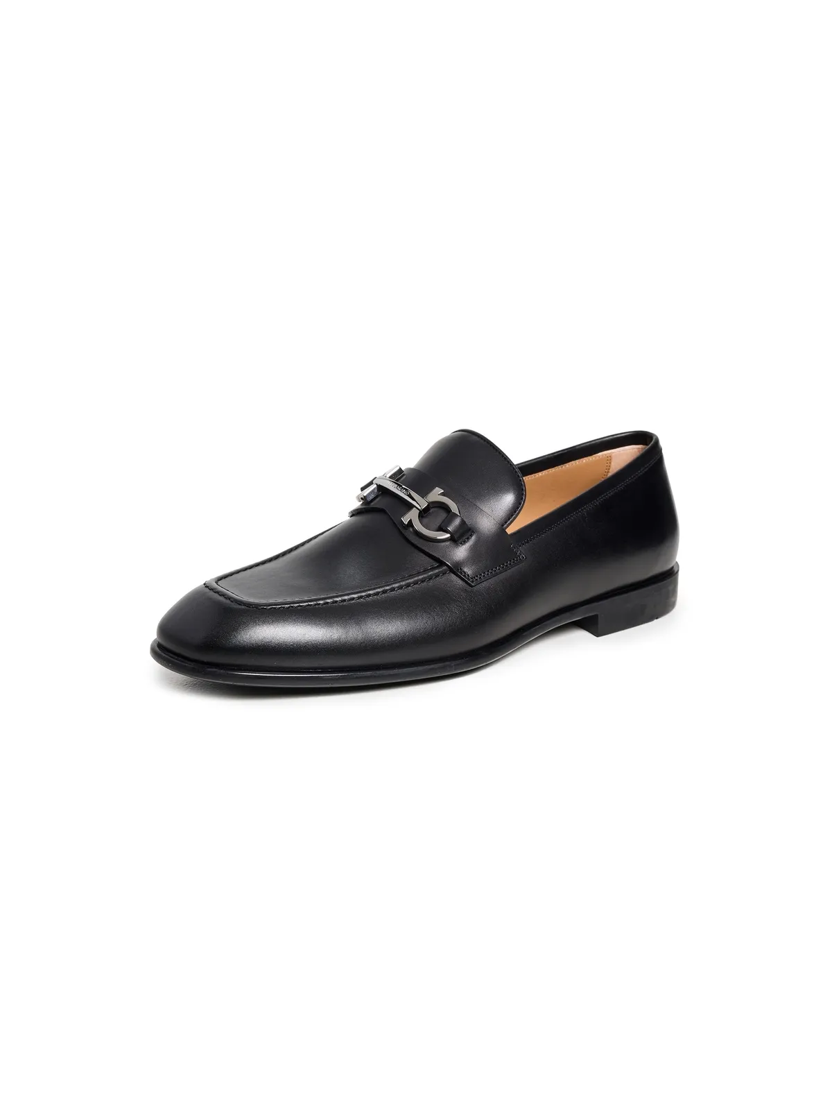 FERRAGAMO フォスター ローファー ブラック カーフレザー - 画像1