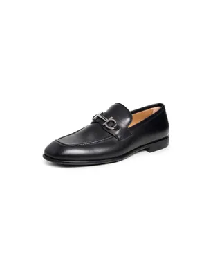 FERRAGAMO フォスター ローファー ブラック カーフレザー - サムネイル1