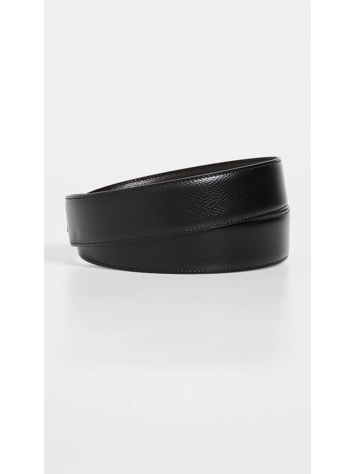 FERRAGAMO シングル ガンチーニ リバーシブル ベルト ブラック/ヒッコリー 38 - 画像3