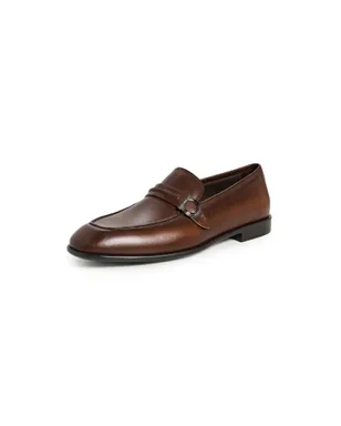 FERRAGAMO テレンス レザー ローファー ベージュ/ブラウン - サムネイル1