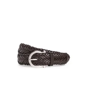 FERRAGAMO イントレッチオ レザー ベルト Tモロ 85 - サムネイル1