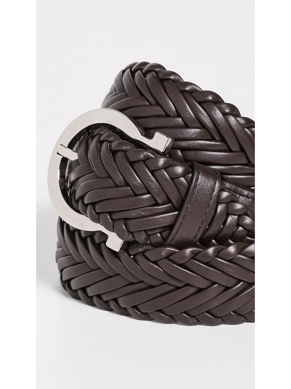 FERRAGAMO イントレッチオ レザー ベルト Tモロ 85 - 画像4