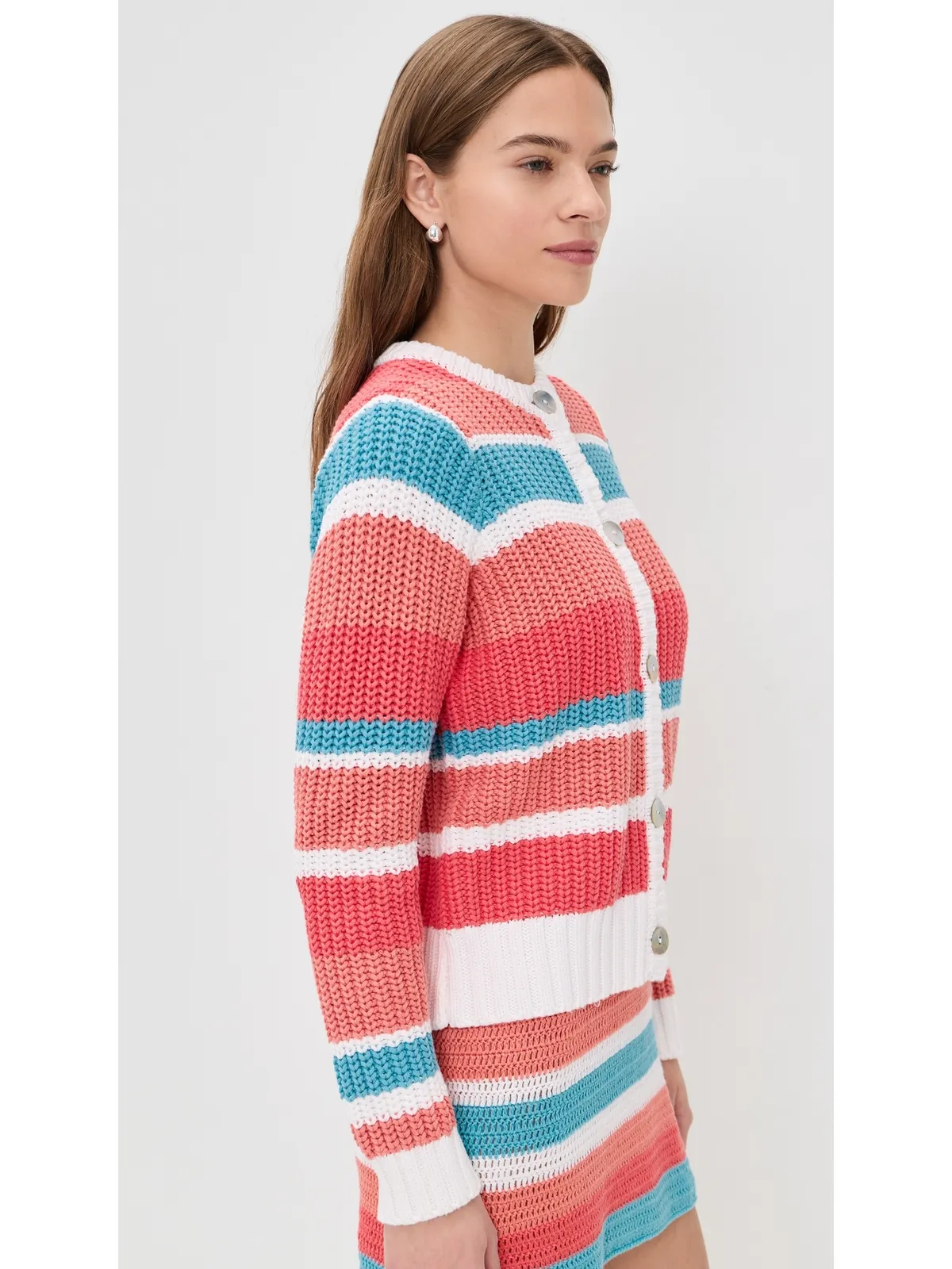 Show Me Your Mumu Camden カーディガン Cabana Stripe Knit M - 画像4