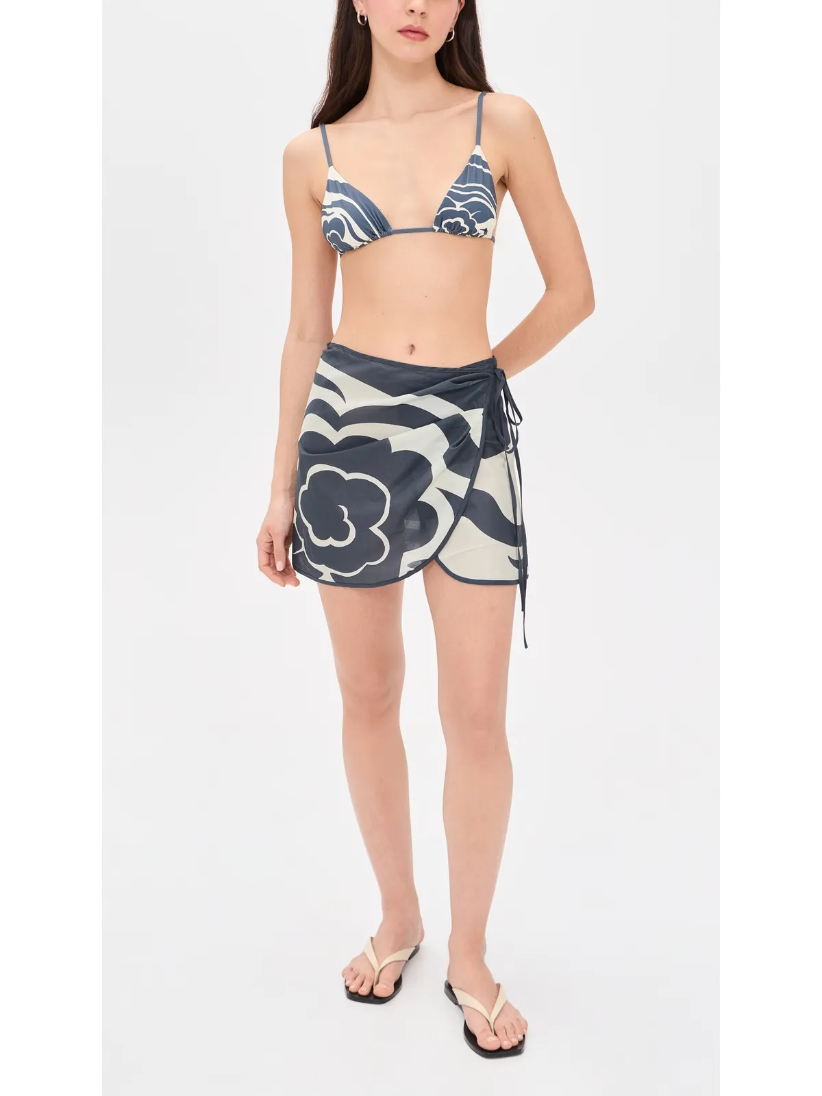 SIR. Lilou Sarong Liora Charcoal Blue - 画像5