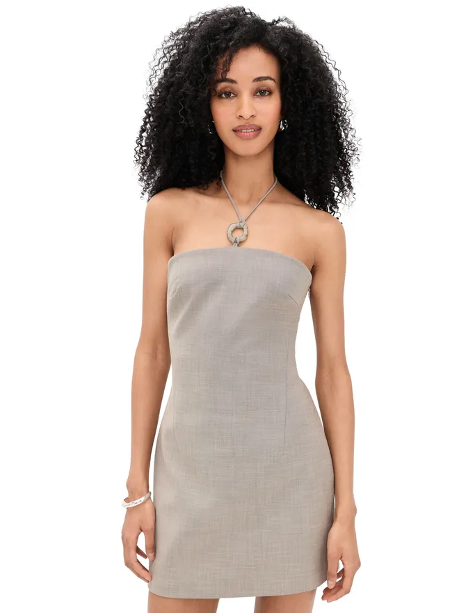 SIR. SIR. Solene Halter Mini Dress グレー杢の商品画像
