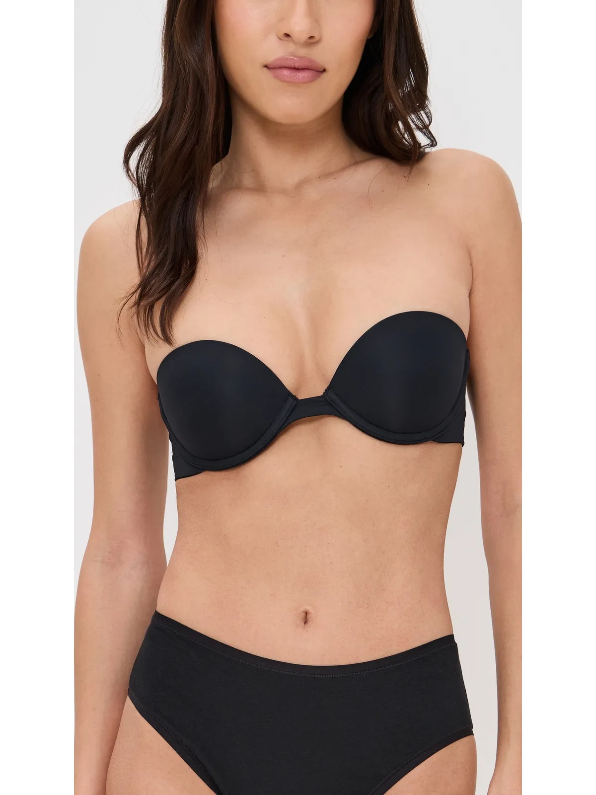 Skarlett Blue Breathless Strapless Plunge Push-Up ブラジャー（ブラック） - 画像2