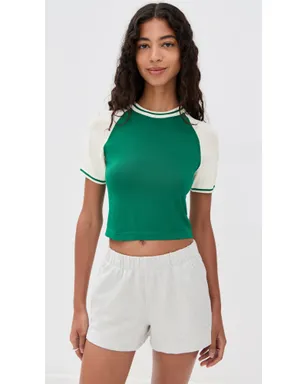 State & Lake ラグラン ベースボールTシャツ グリーン/ホワイト - サムネイル3