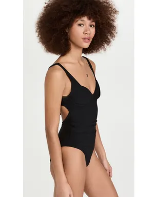 solido アンダーワイヤー入り シャーリング ワンピース水着 - サムネイル4