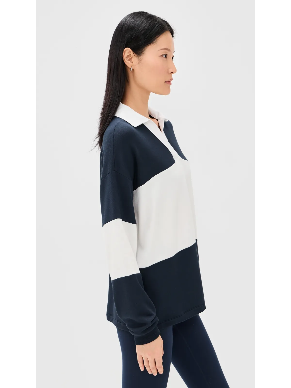 Splits59 Katie フリース ラグビー ポロ Indigo/White - 画像4