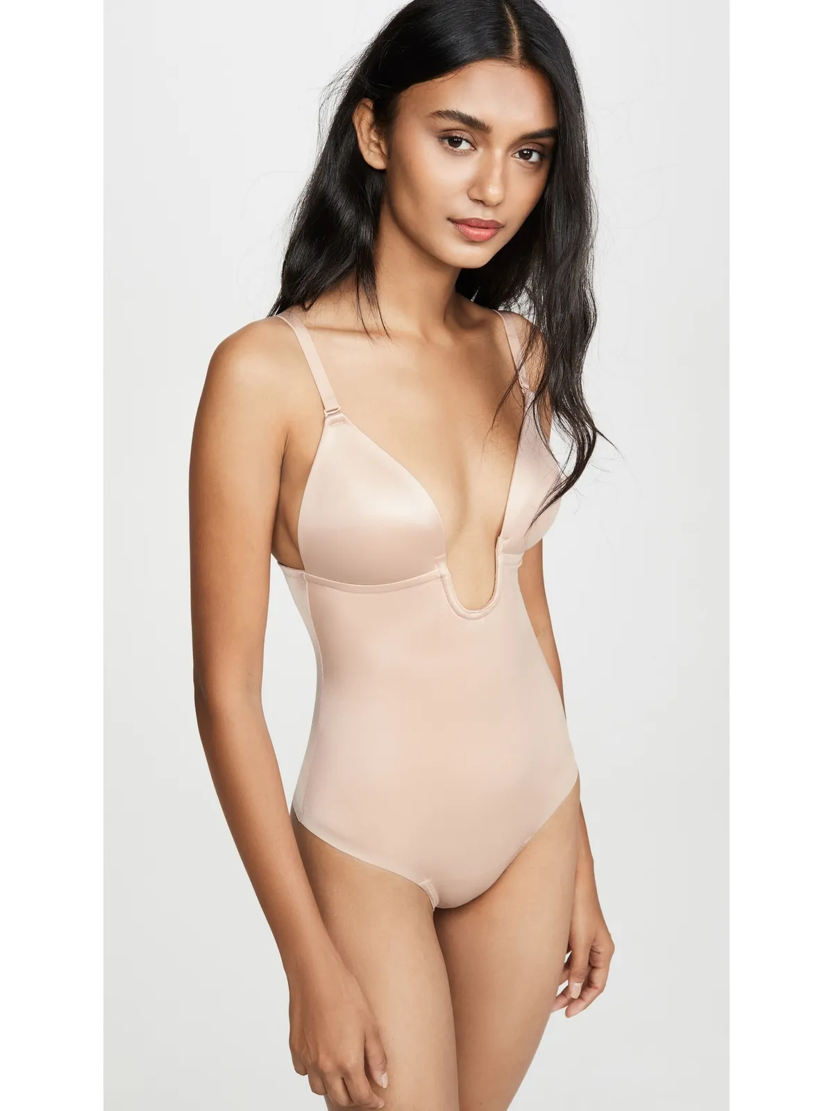 SPANX SPANXshape Suit Your Fancy プランジ ロー・バック タンガ ボディースーツ - 画像2