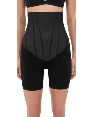 SPANX ハイウエスト ミッド丈ショーツ Very Black - サムネイル1
