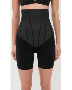 SPANX ハイウエスト ミッド丈ショーツ Very Black - サムネイル2