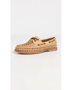Sperry ゴールドカップ ウォーブン レザー ボートシューズ タン - サムネイル2