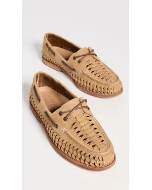 Sperry ゴールドカップ ウォーブン レザー ボートシューズ タン - サムネイル4