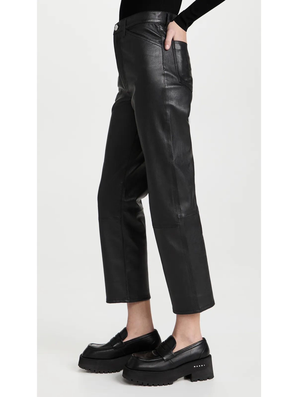 SPRWMN ストレートレッグ レザー パンツ - 画像4