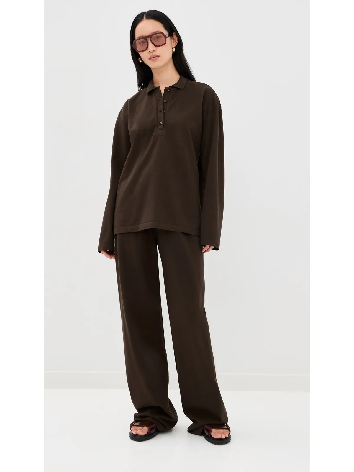 SPRWMN 長袖オーバーサイズ ポロTシャツ - 画像5