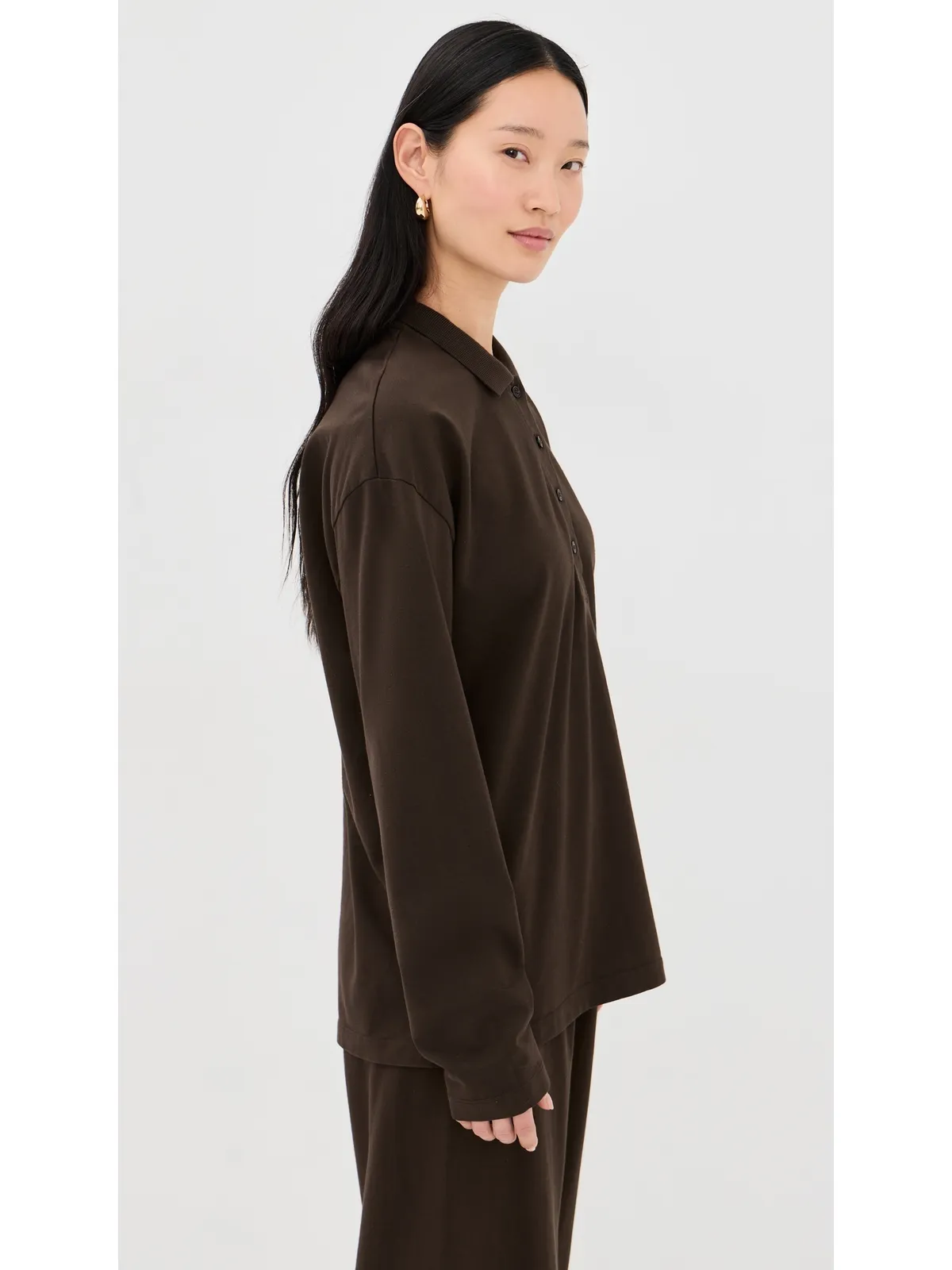 SPRWMN 長袖オーバーサイズ ポロTシャツ - 画像4