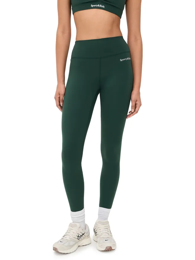 Sporty & Rich Sporty & Rich セリフ ロゴ レギンス フォレストの商品画像