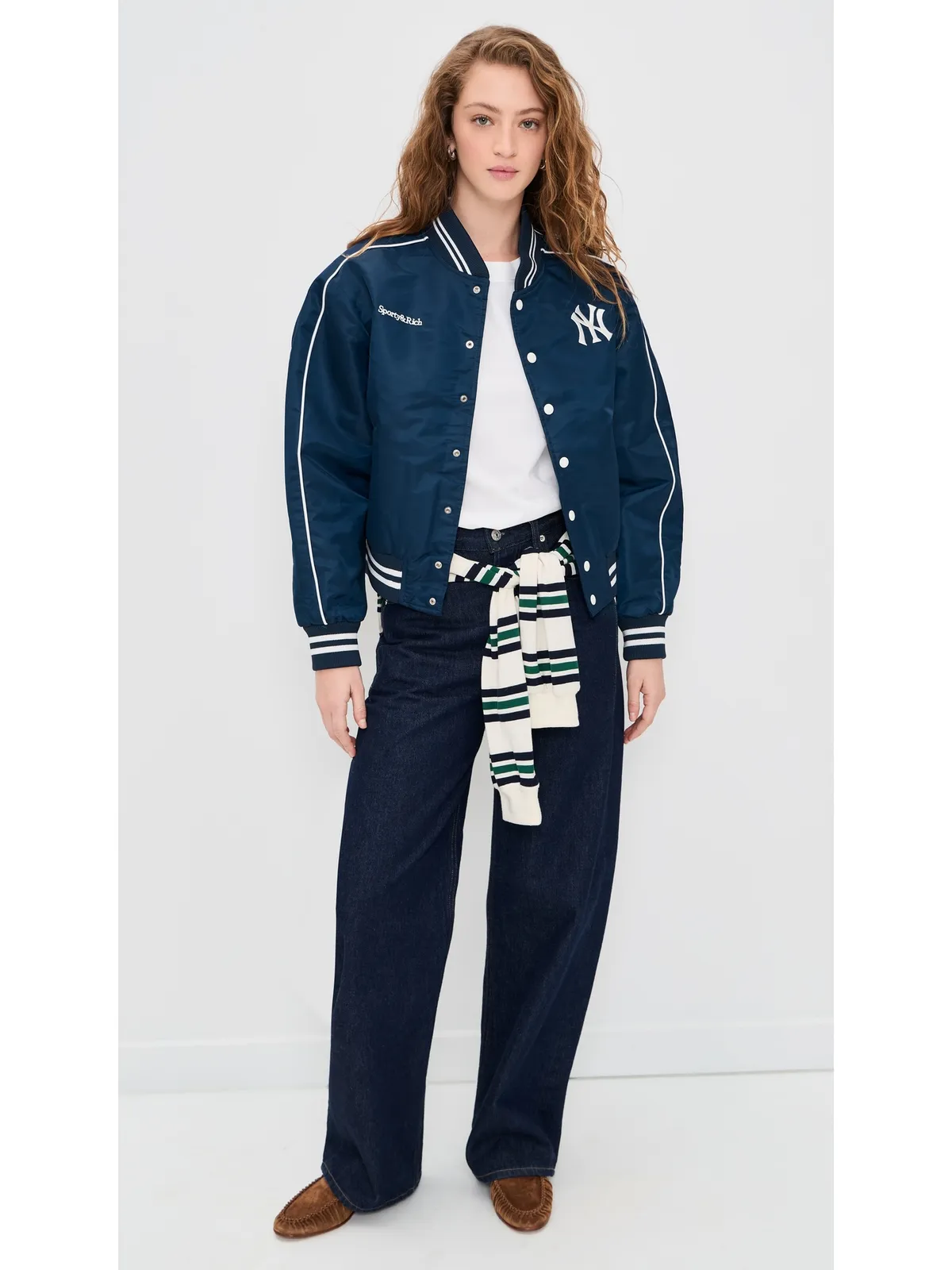 Sporty & Rich ヤンキース ヴァーシティジャケット - 画像5