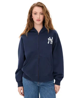 Sporty & Rich Heritage Yankees ジップフーディー ダークネイビー - サムネイル1