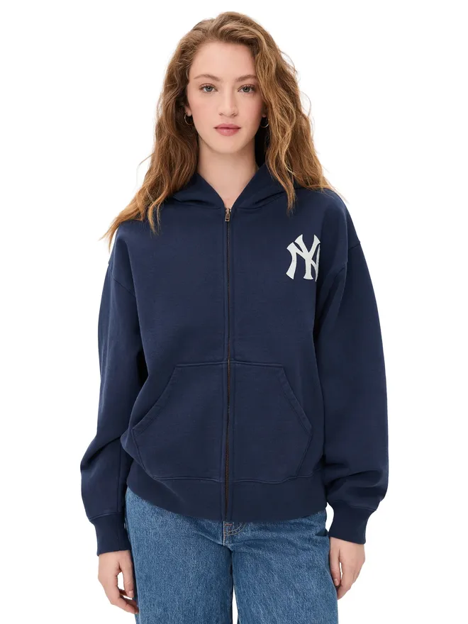 Sporty & Rich Sporty & Rich Heritage Yankees ジップフーディー ダークネイビーの商品画像