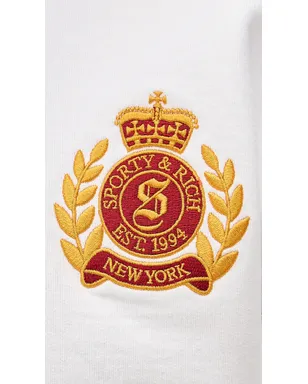 Sporty & Rich NY Crest 刺繍 クォータージップトップス - サムネイル6