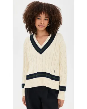 Sporty & Rich SRC ケーブルニット Vネック セーター - サムネイル2