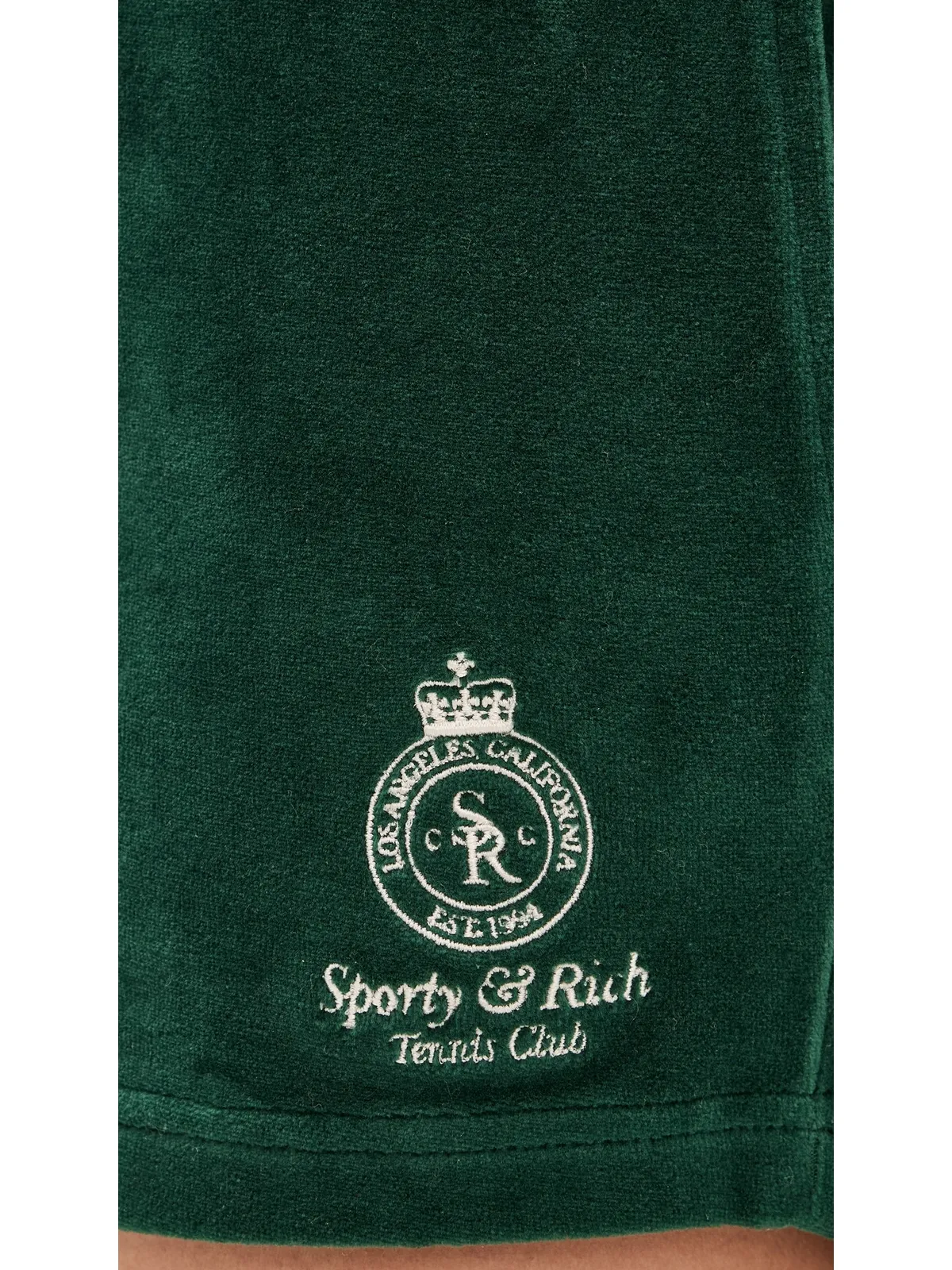 Sporty & Rich クラウン テニス ベロア ショーツ - 画像6