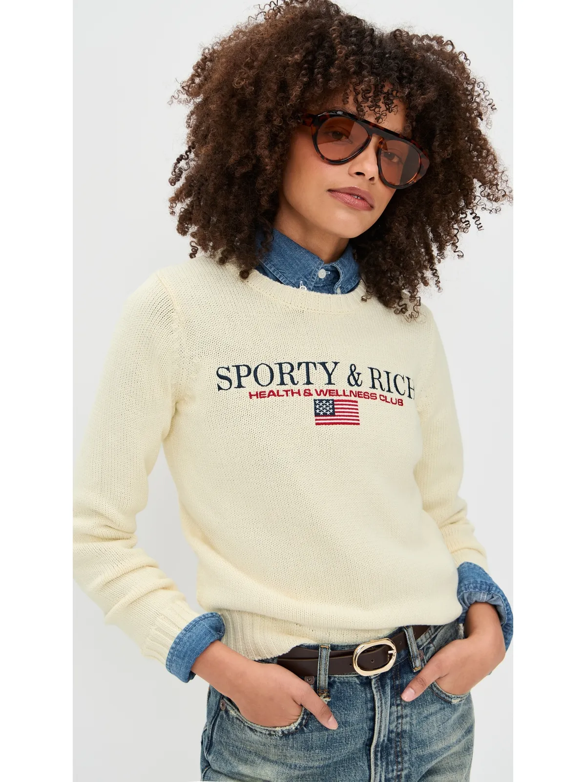 Sporty & Rich ノーティカルニットセーター（エクリュ） - 画像2