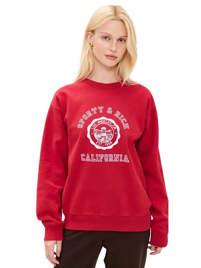 Sporty & Rich Sporty & Rich カリフォルニア エンブレム クルーネック スウェットシャツの商品画像