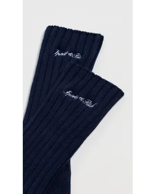Sporty & Rich シグネチャーロゴリブソックス - サムネイル3
