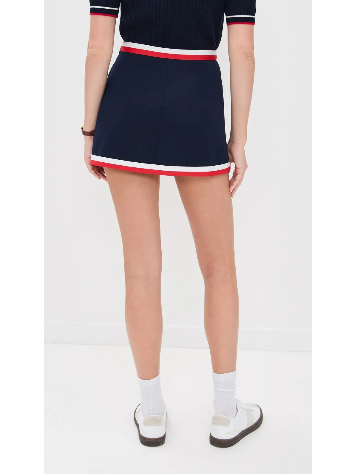 Sporty & Rich セリフロゴ ミラ プリーツスカート - 画像3