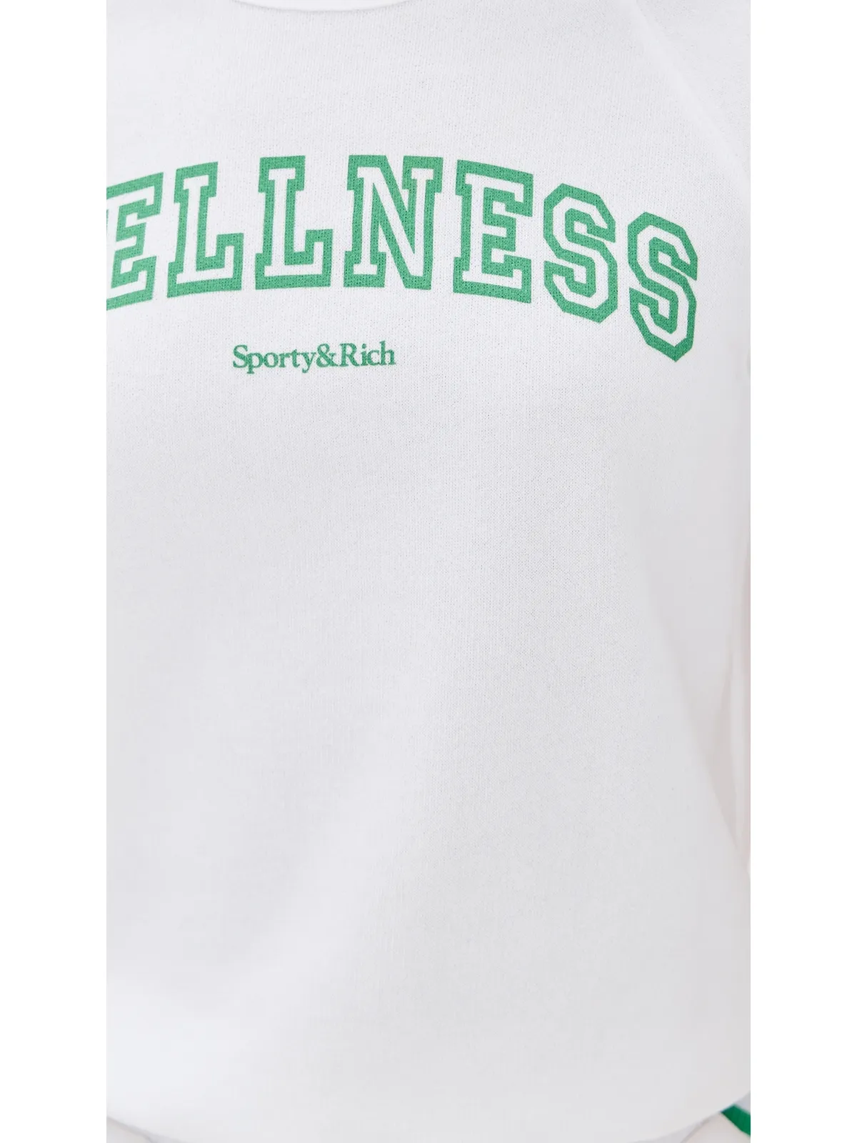 Sporty & Rich ウェルネス アイビー フロックド 半袖 クルーネック スウェットシャツ - 画像6