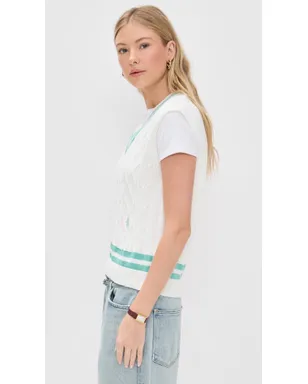 Sporty & Rich SRC ケーブルニット ベスト - サムネイル4
