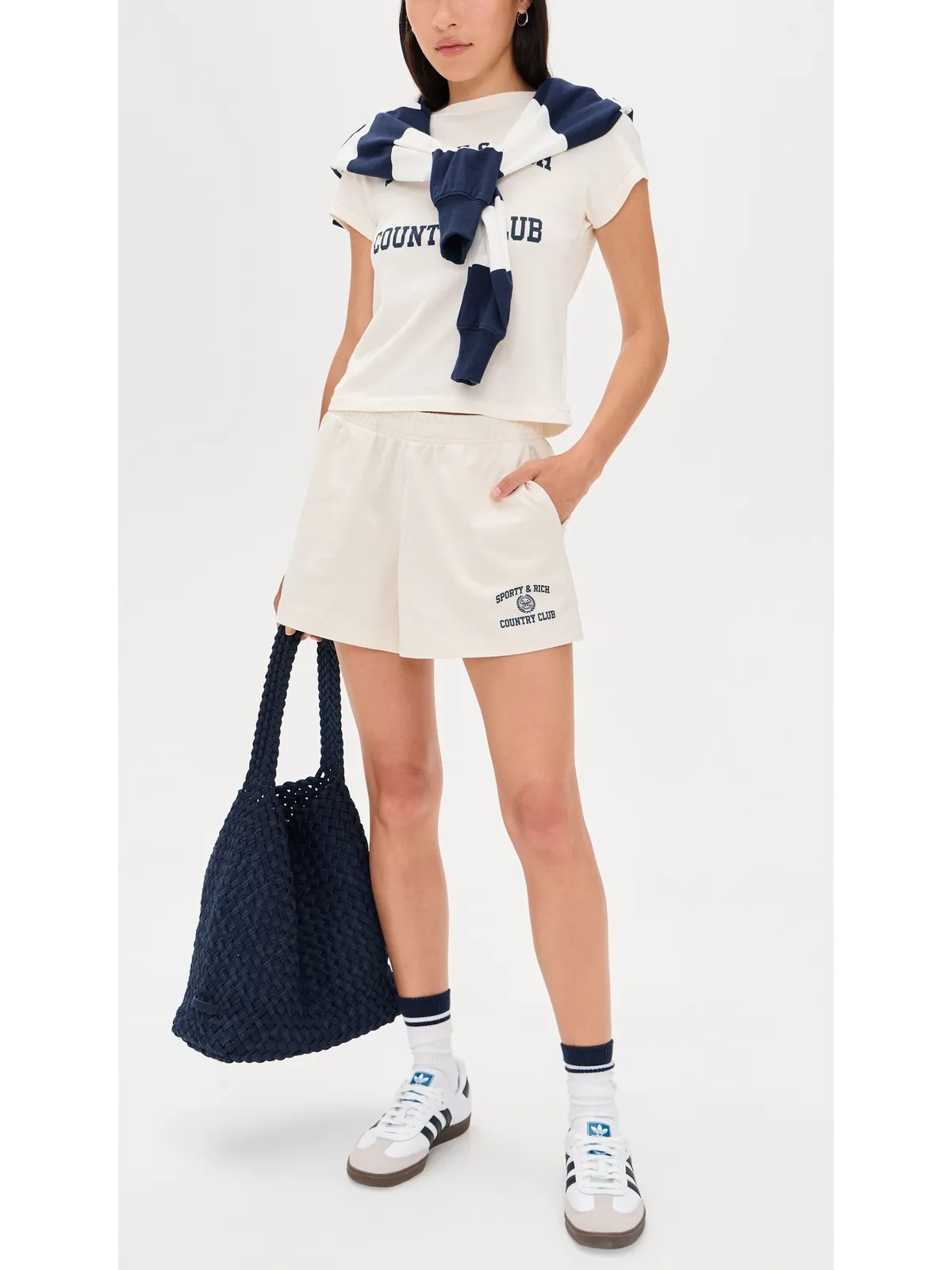 Sporty & Rich バーシティークレスト ディスコショーツ - 画像5