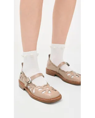 Simone Rocha デイジー カットアウト Mary Jane ブローグ フラット - サムネイル3