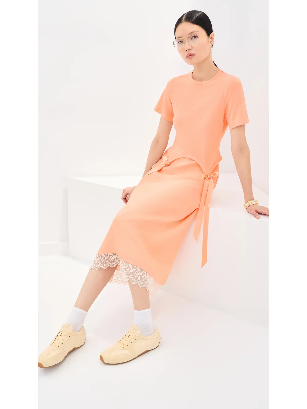 Simone Rocha レーストリム ネグリジェスカート - 画像5