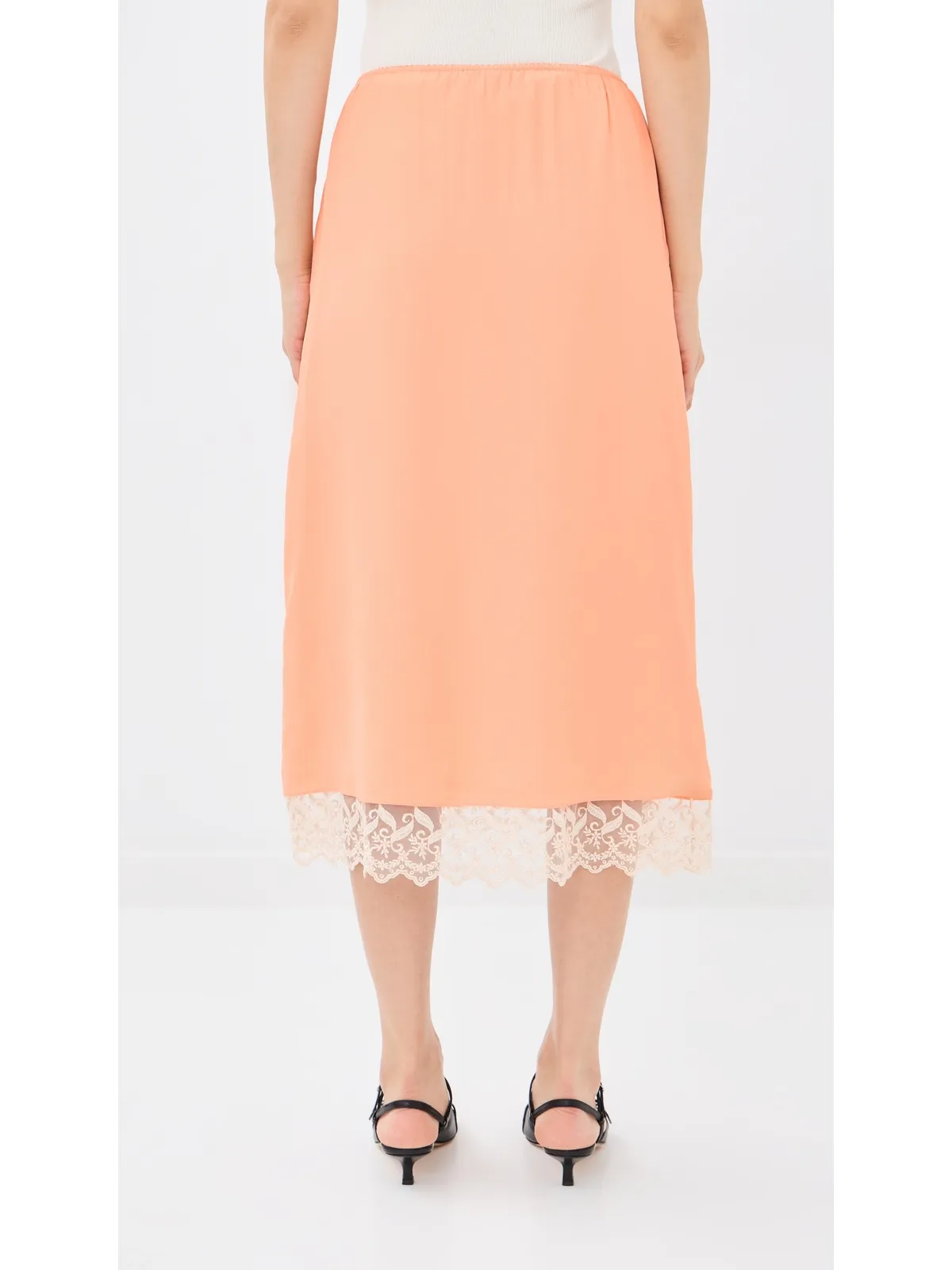 Simone Rocha レーストリム ネグリジェスカート - 画像3