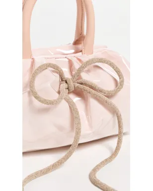Simone Rocha ミニギャザー トップハンドルバッグ クリア/ベージュ - サムネイル5