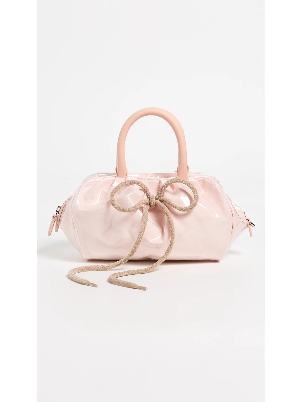 Simone Rocha ミニギャザー トップハンドルバッグ クリア/ベージュ - 画像2