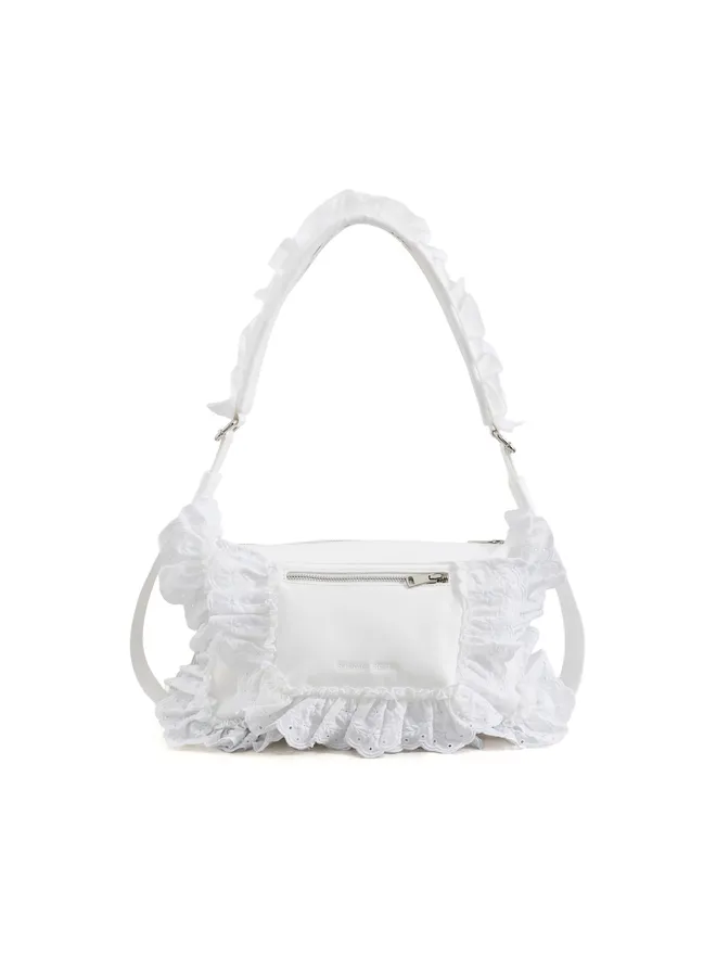 Simone Rocha Simone Rocha デイジー ホワイト ピローケースショルダーバッグの商品画像