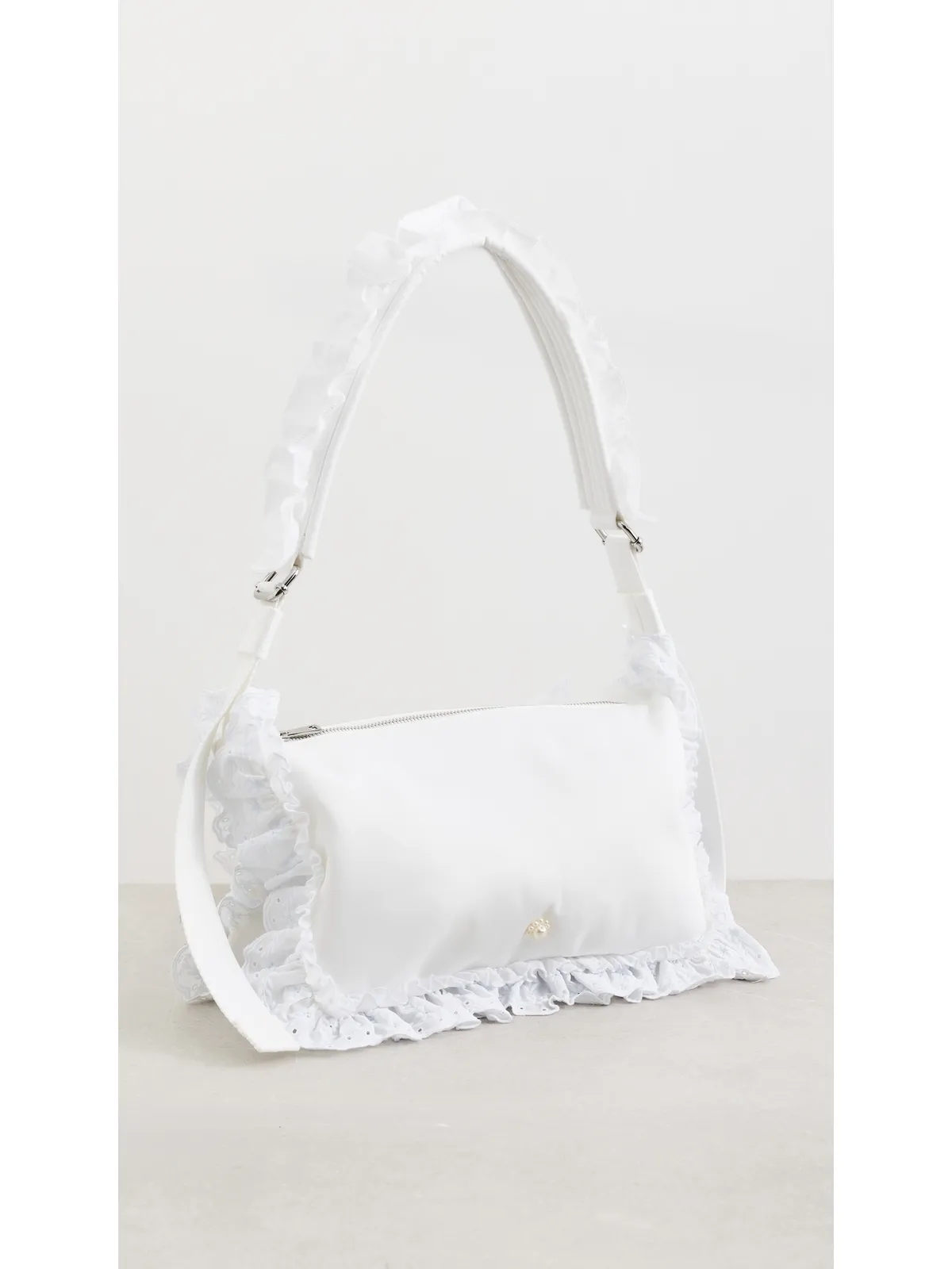 Simone Rocha デイジー ホワイト ピローケースショルダーバッグ - 画像5