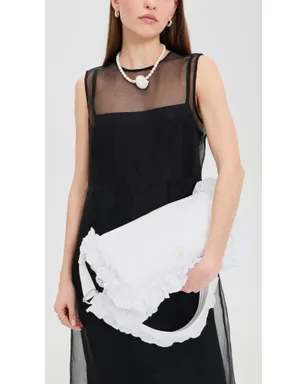 Simone Rocha デイジー ホワイト ピローケースショルダーバッグ - サムネイル4
