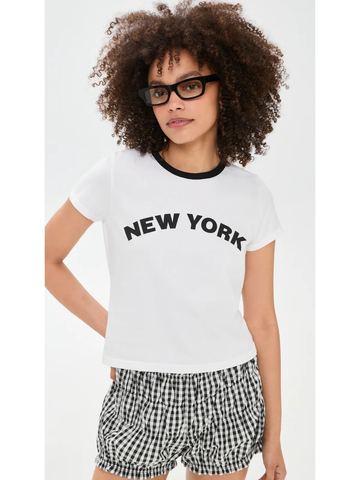 Sunny Somewhere ニューヨーク リンガーTシャツ - 画像3