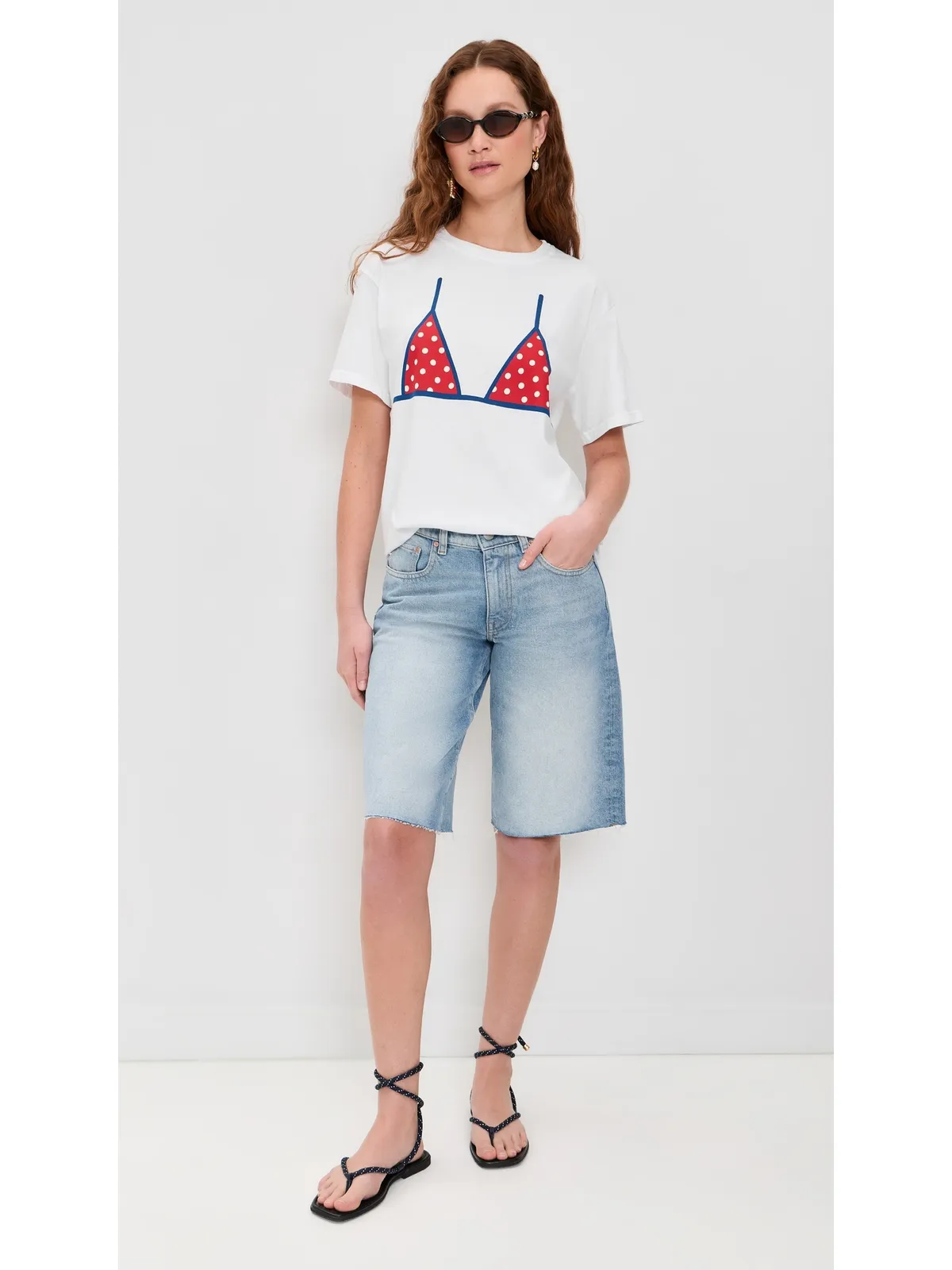Sunny Somewhere ドット柄ビキニTシャツ - 画像5