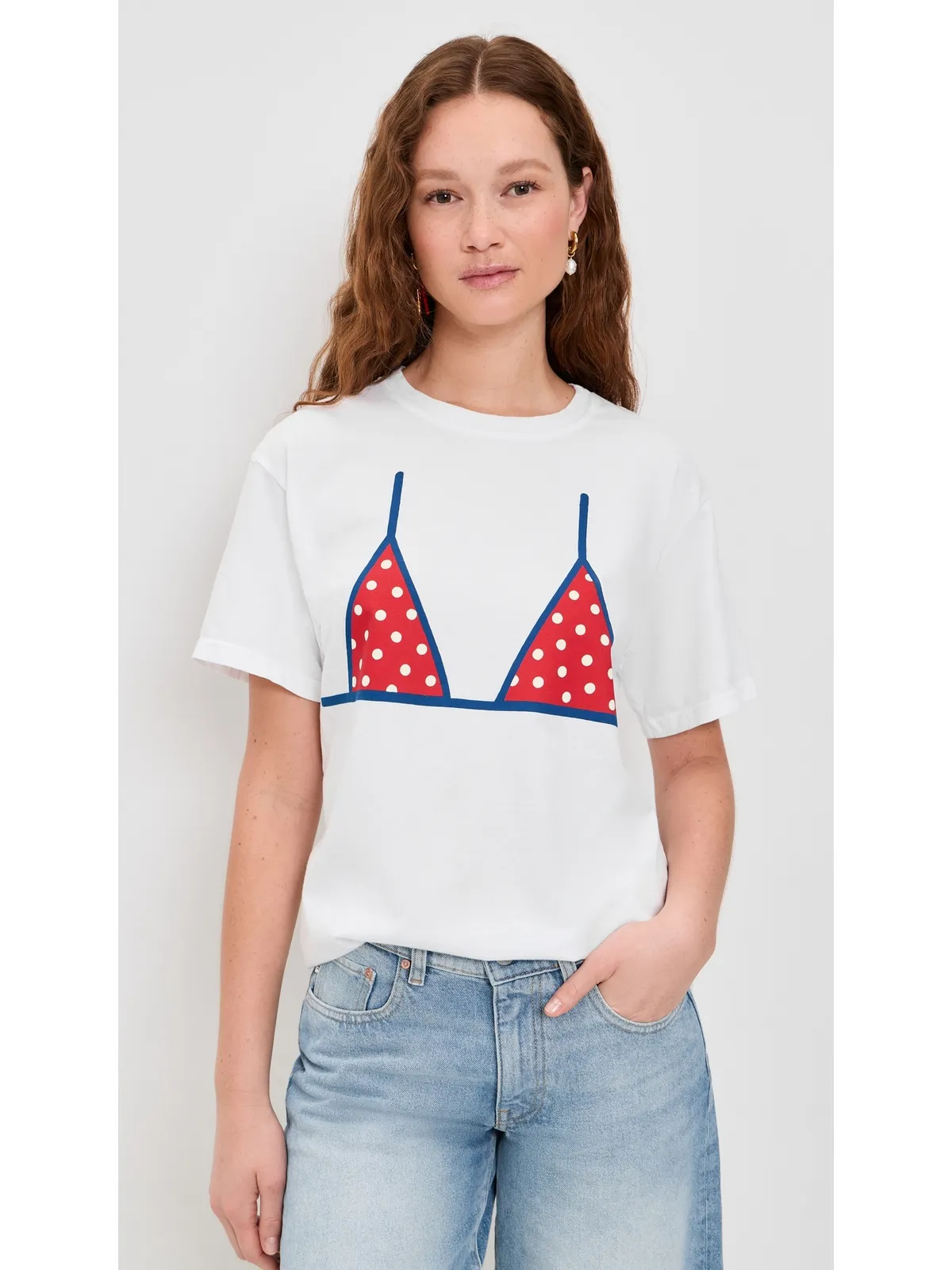 Sunny Somewhere ドット柄ビキニTシャツ - 画像2