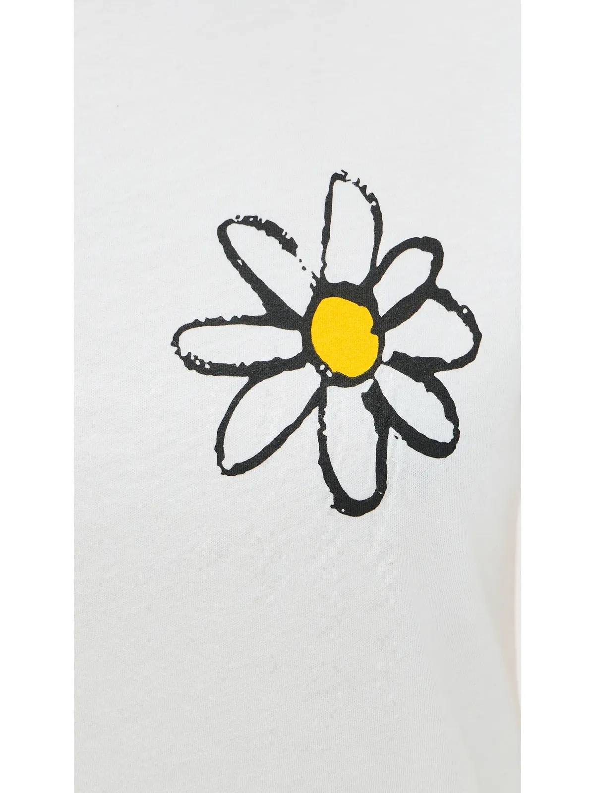 Sunny Somewhere デイジー柄 Tシャツ ホワイト - 画像6